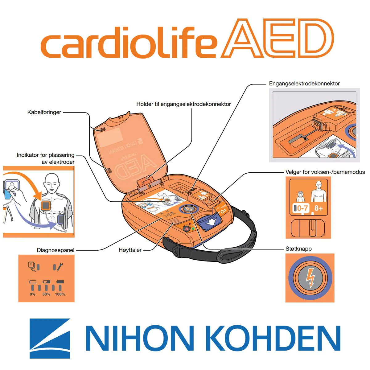 Hjertestarter Cardiolife AED-3100